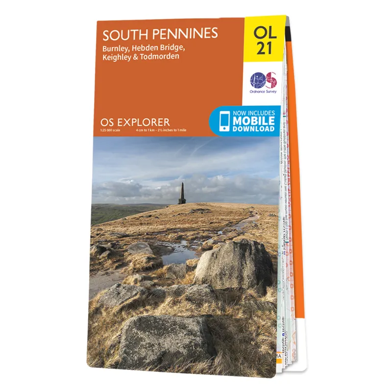 OS Explorer Map OL21 - South Pennines